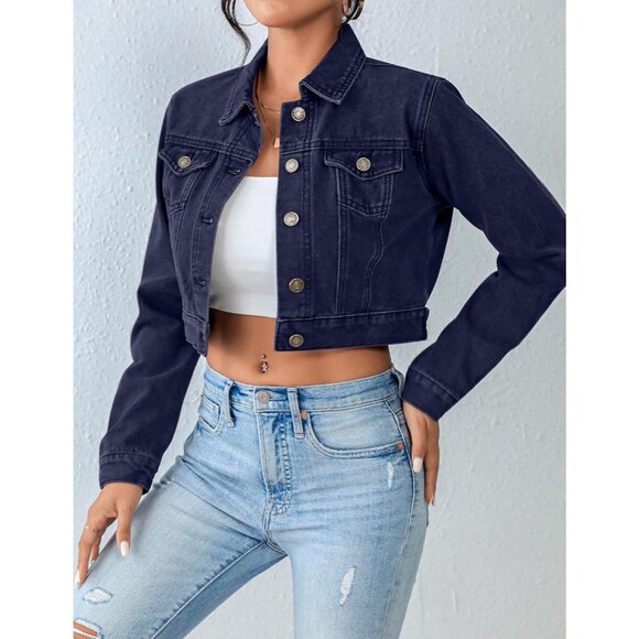 Womens Casual Denim Jacket Outfit Trendy Street Style Fashionable Jacket - Picture 2 of 4